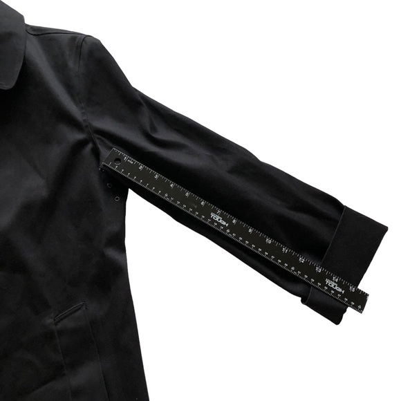 Faconnable 100% Cotton Lined 6 Button Black Women's Coat Jacket Size L - Picture 11 of 15